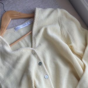 Vintage Knit Yellow Cardigan